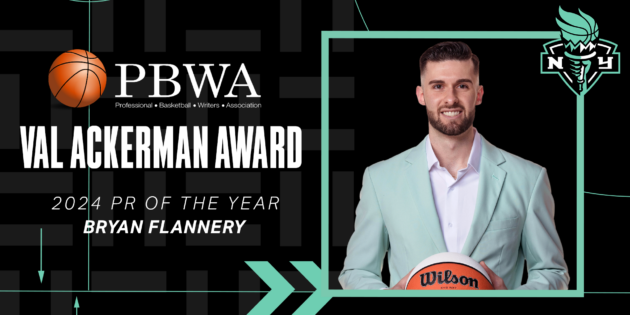 Bryan Flannery Wins PBWA’s Val Ackerman Award